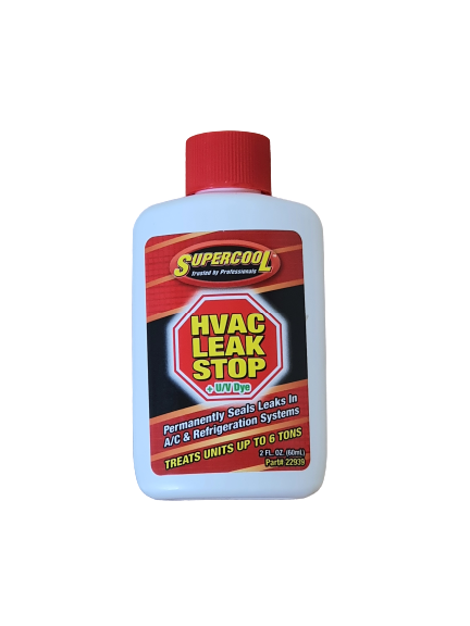SUPERCOOL HVAC SUPER LEAK STOP PLUS U/V DYE 2OZ