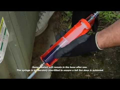 SUPERCOOL HVAC/R LEAK STOP SYRINGE 2OZ IN CLAMSHELL WITH QUICK CONNECT INSTALLATION HOSE