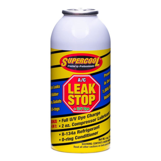 SUPERCOOL R134A SEAL LEAK STOP WITH UV DYE 4OZ