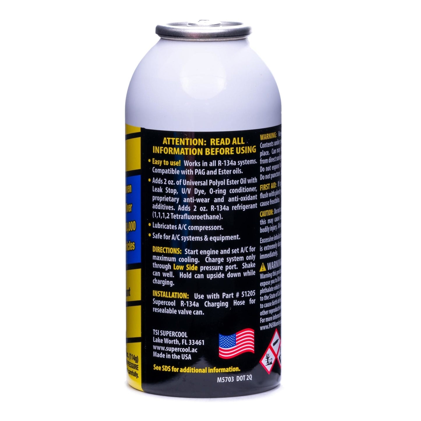 SUPERCOOL R134A SEAL LEAK STOP WITH UV DYE 4OZ