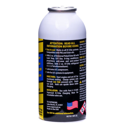 SUPERCOOL R134A SEAL LEAK STOP WITH UV DYE 4OZ